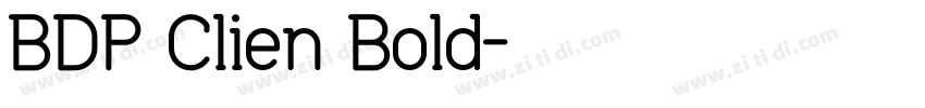 BDP Clien Bold字体转换